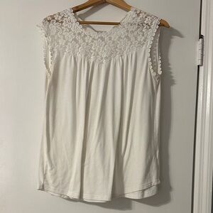 Elegant White Lace Women's Top